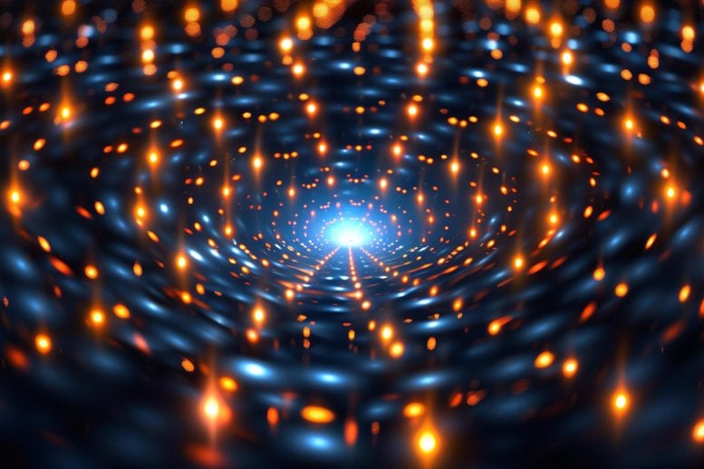 Quantum Entanglement Network Art Concept