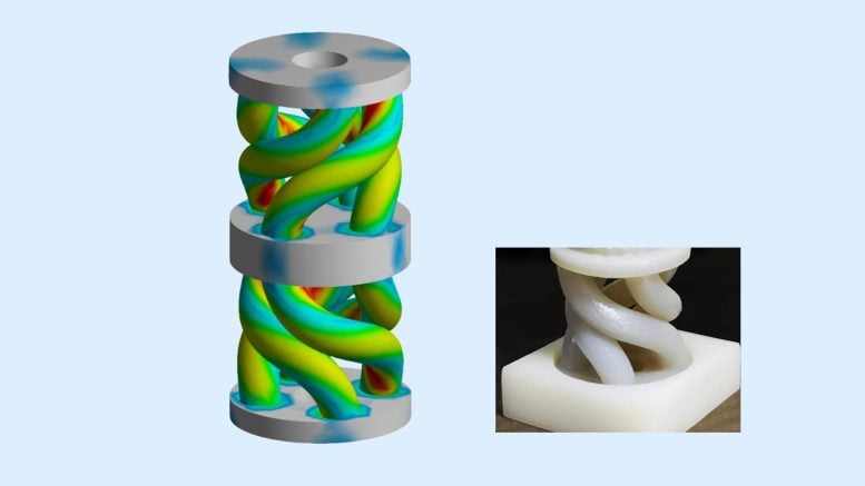 Helical Deformation of Metamaterial