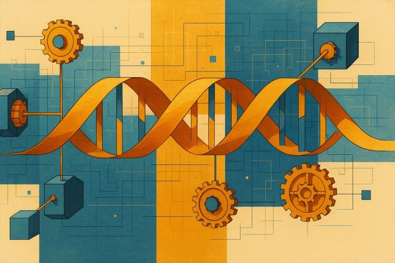 DNA Computing Molecular Machinery Art Concept