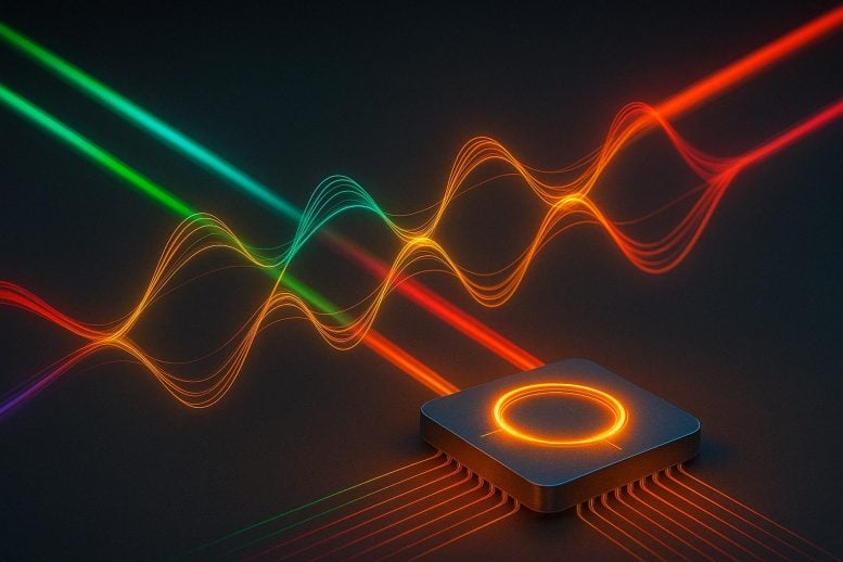 Quantum Optical Microresonators Chip Art Concept