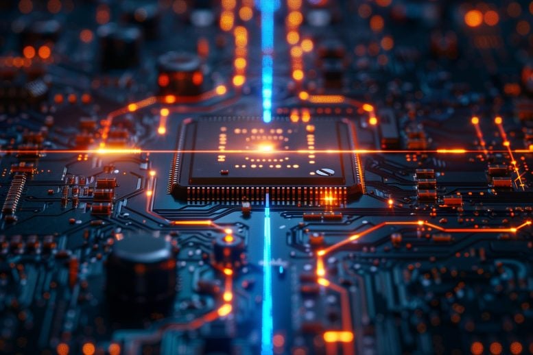 Fast Data AI Memory Computer Chip Concept Art