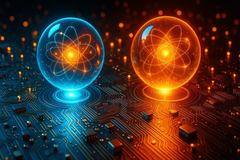 Quantum Computing Coupler Art Concept