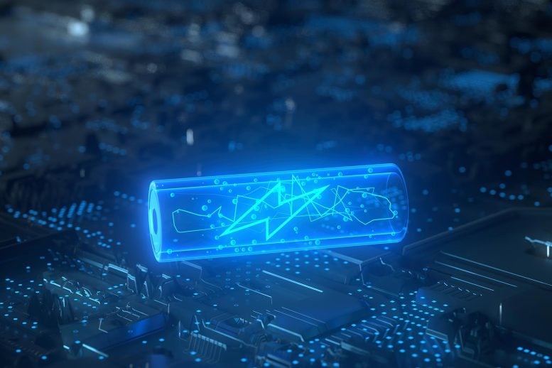 Lithium Solid State Battery Illustration