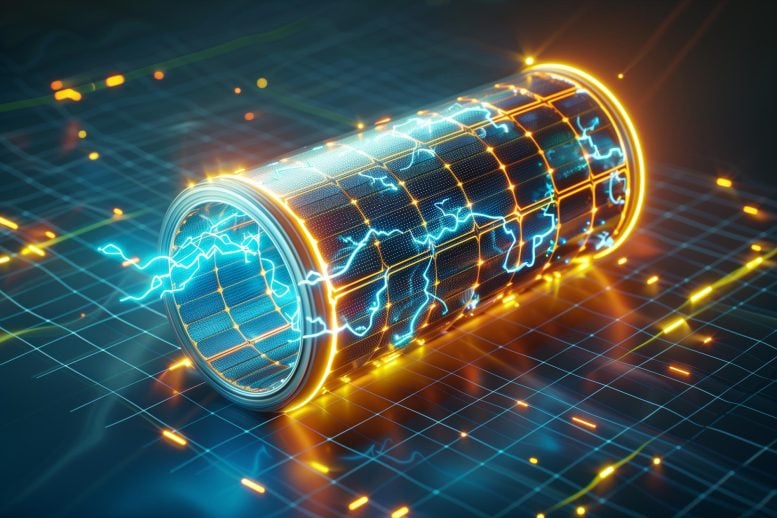 Solar Supercapacitor Art Concept