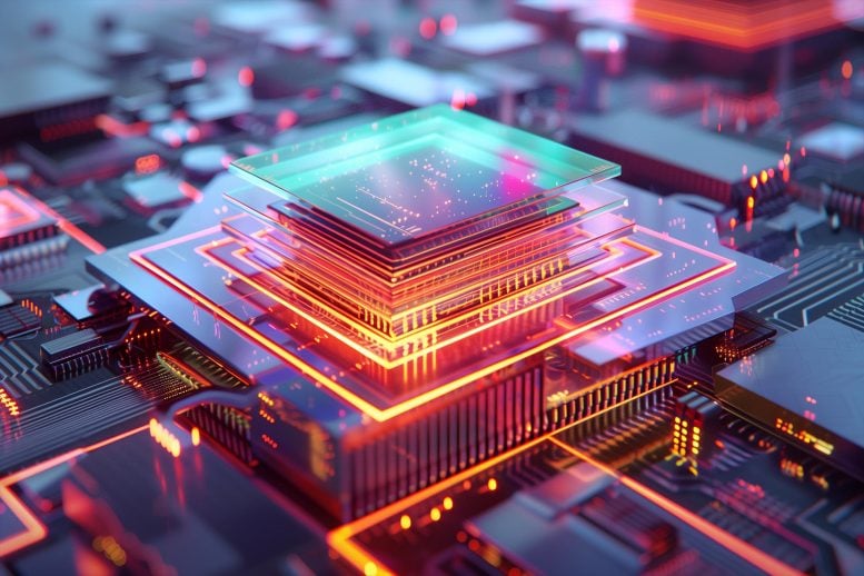 Electronics Stacked Layers Concept Art