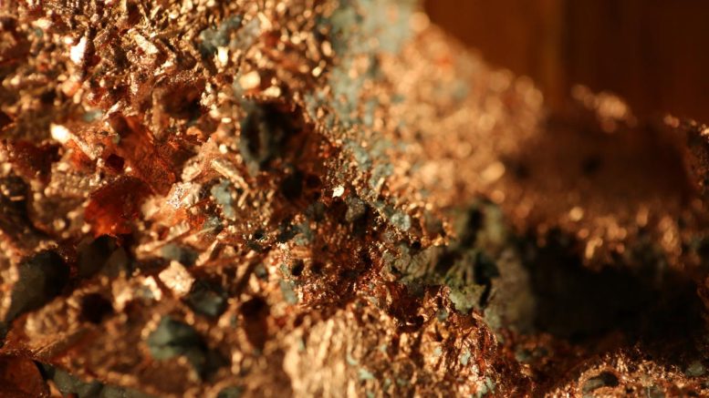 Close Up View of Crystalline Copper